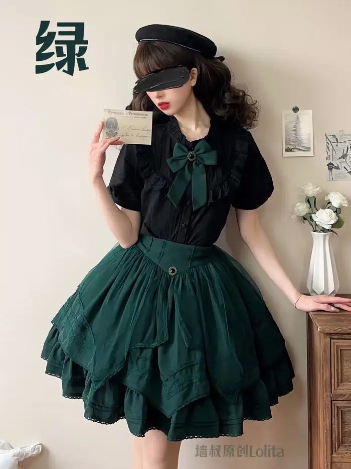 ~Rich Girl ~ Chemisier et jupe Lolita élégants par Uncle Wall Original