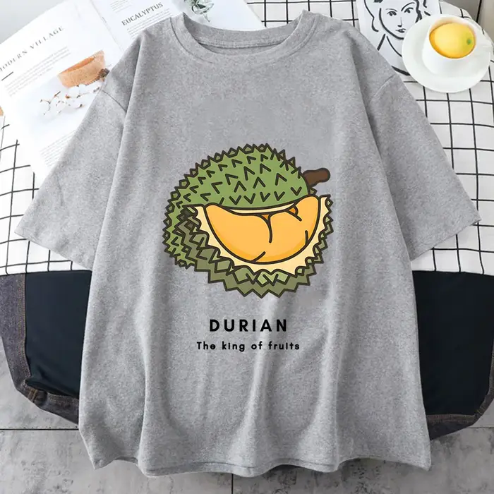 Durian-T-shirt à manches courtes pour hommes et femmes