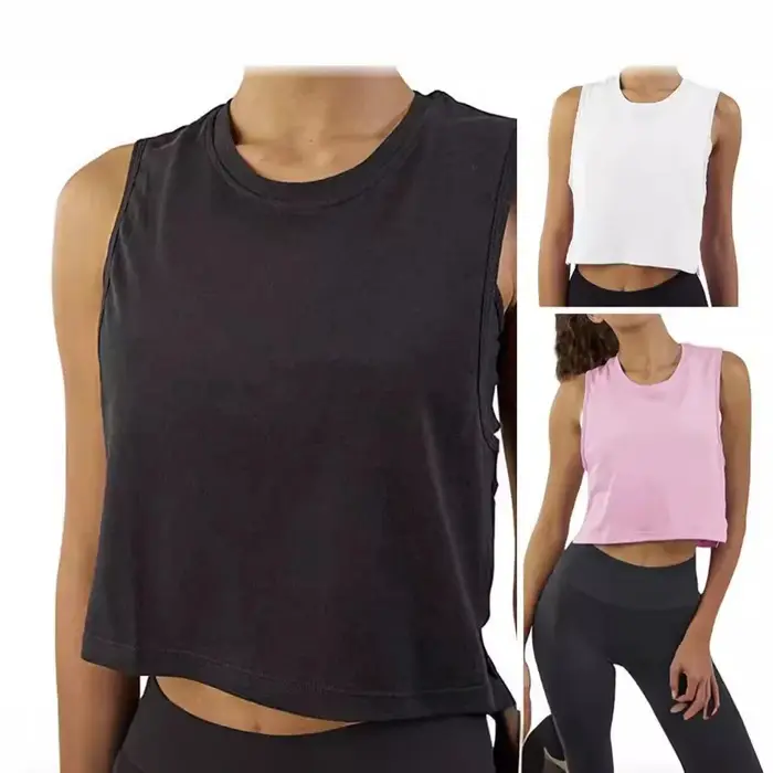 T-shirt de yoga en coton à manches courtes pour femmes