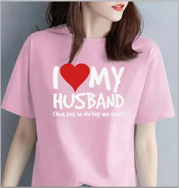 T-shirt humoristique Kawaii I Love My Mari Boyfriend WOMENS