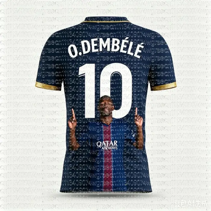 T-shirt de football imprimé en 3D style Dembélé pour la famille
