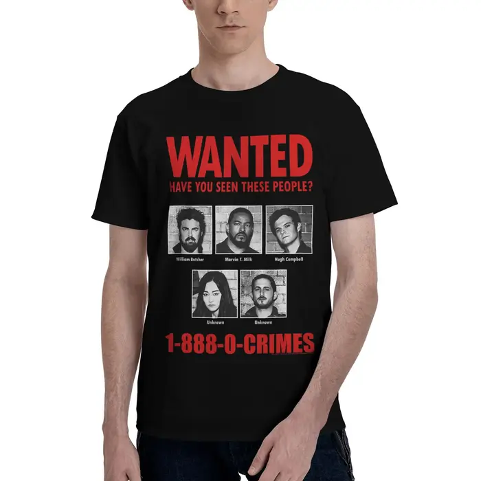 T-shirt 100% coton pour hommes, avec affiche de recherche de super-héros, The Boys Anti Supe, nouvea