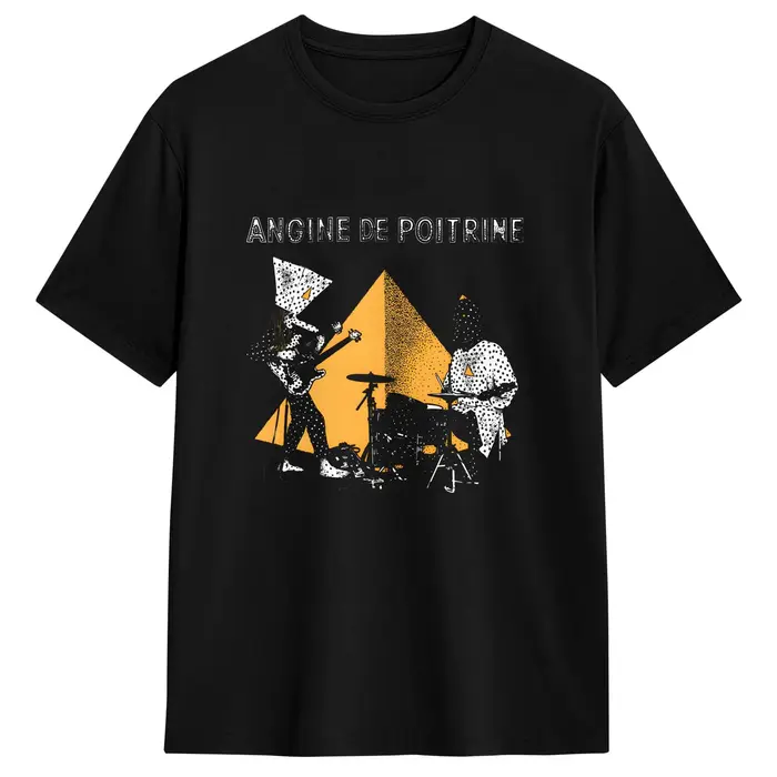 T-Shirt Angine de poitrine amusant pour hommes, col rond, en coton, à manches courtes, vêtements cad