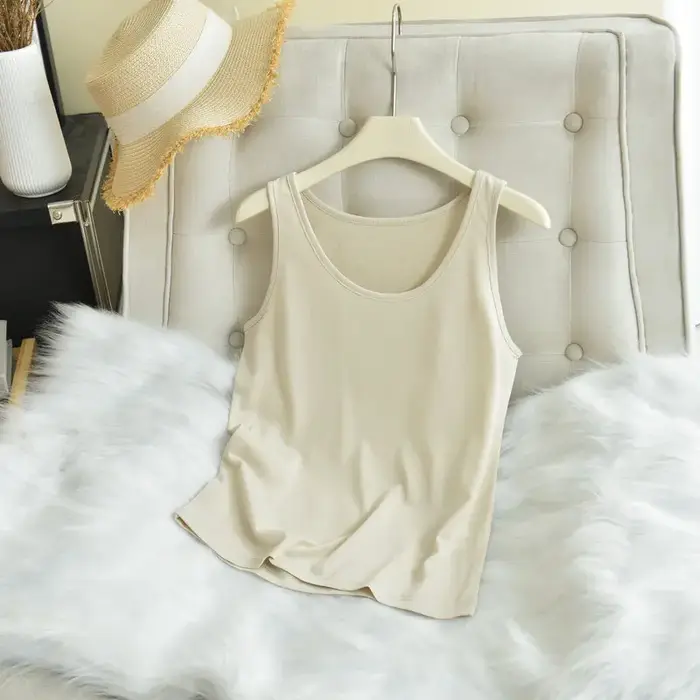 Débardeur Simple en coton et lin pour femmes