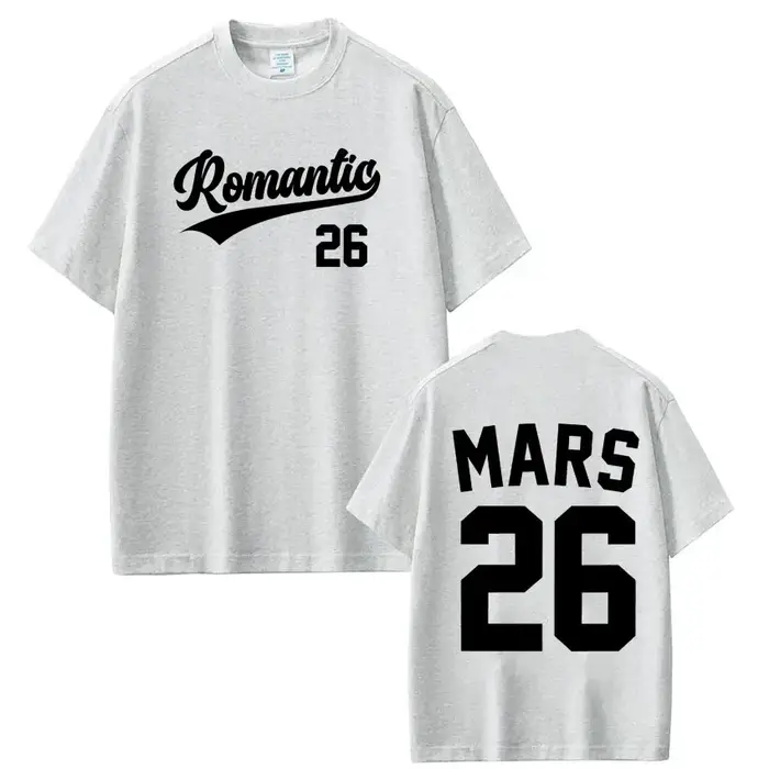 Bruno Mars The Romantic Tour 2026 T-shirt imprimé pour hommes et femmes
