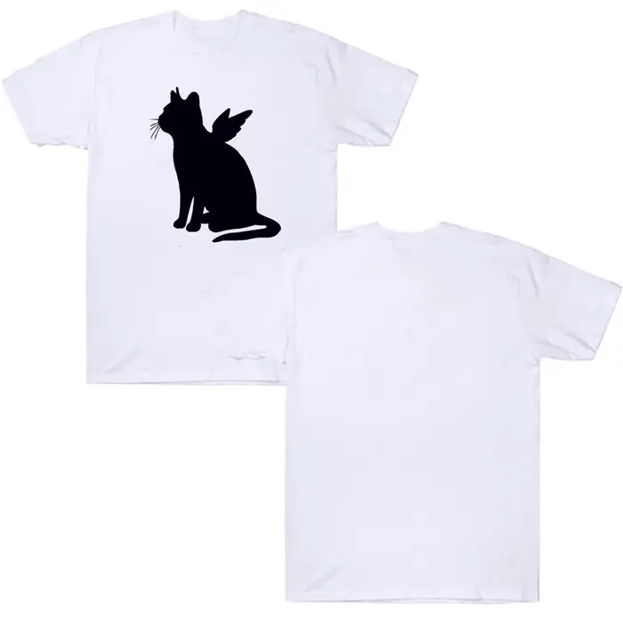 Kpop fille bande T-shirt chat ange imprimer vêtements Style coréen femmes hommes