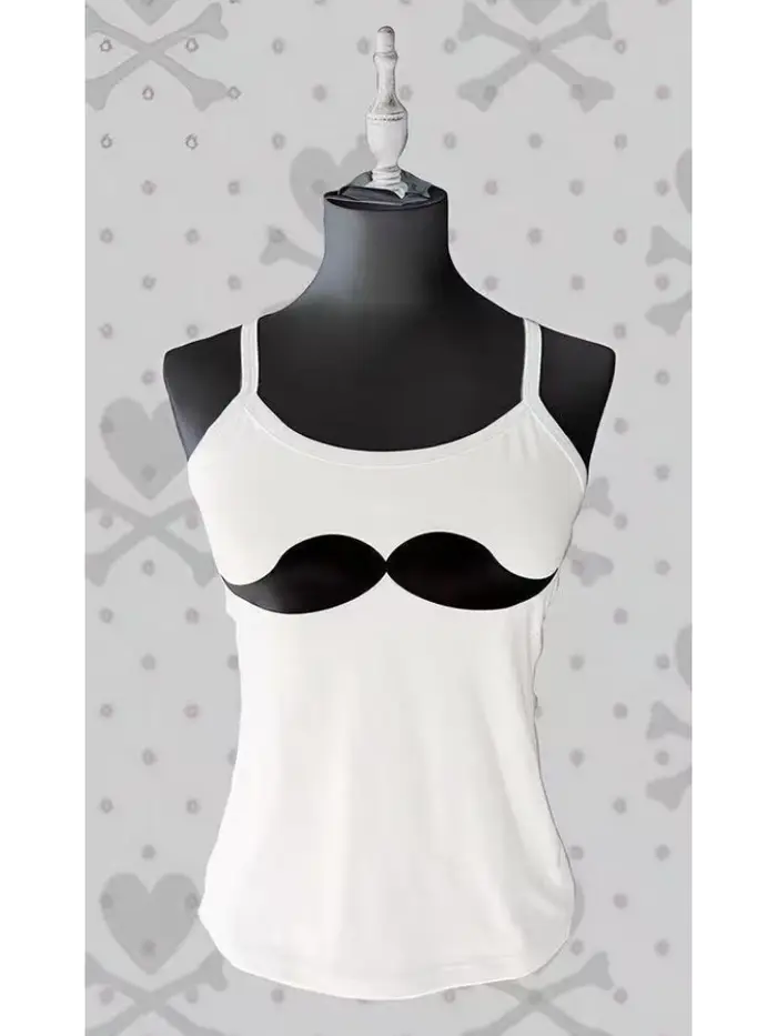 Débardeur japonais Harajuku imprimé moustache pour femme