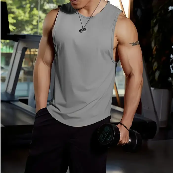 Nouveau débardeur de fitness sans manches pour homme