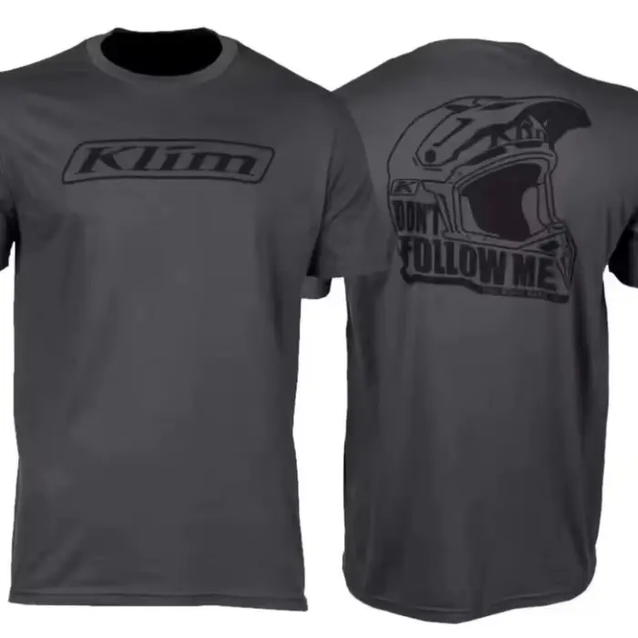Nouveau T-shirt OrangeLAB Klim à imprimé moto pour l'été et l'automne, coupe ample et décontractée, 