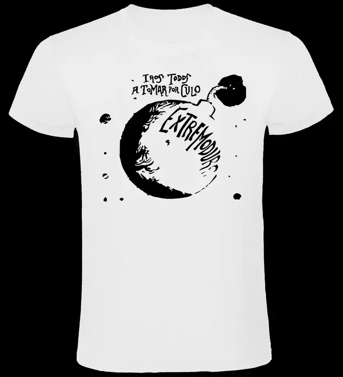 T-shirt imprimé avec motif de musique rock unique Extremoduro, unisexe, à manches courtes, style rét