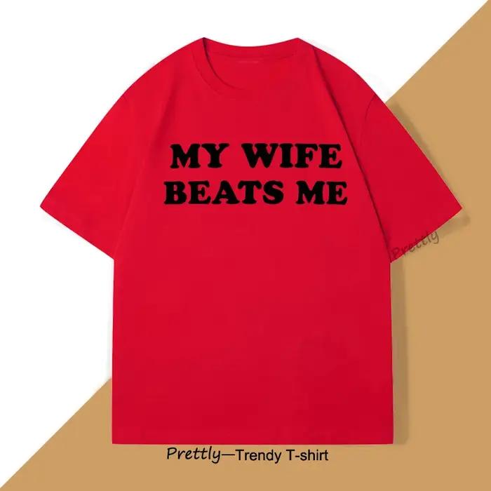 Ma femme me bat t-shirt drôle mari