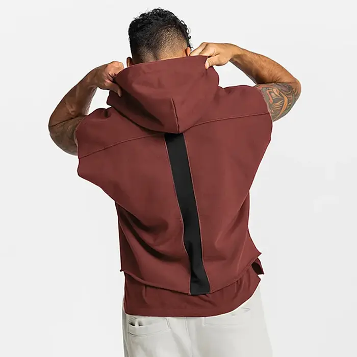 Débardeur à capuche en coton pour homme