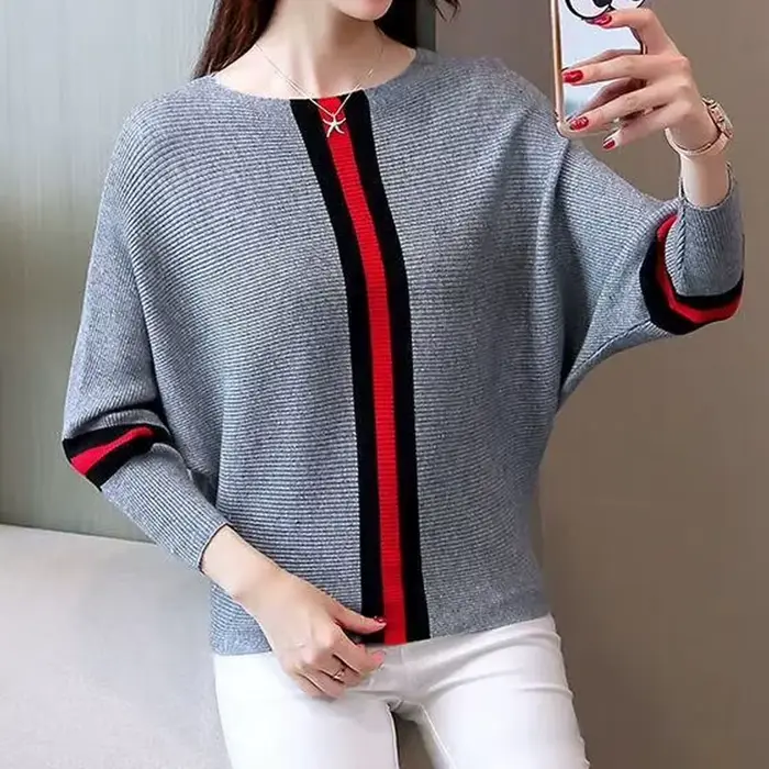 Pulls à manches chauve-souris tout assortis pour femmes