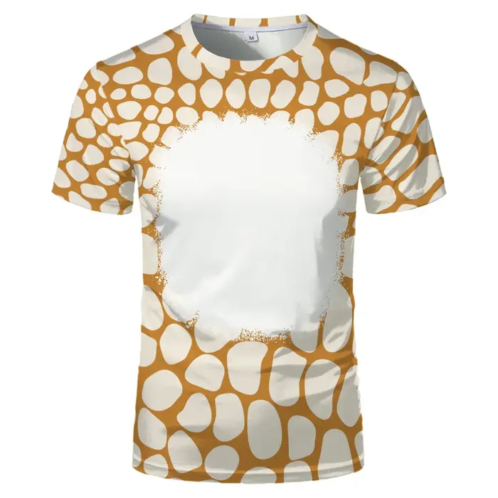 T-Shirt à manches courtes pour impression de Logo, blanc, à rayures, à la mode