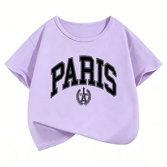 T-shirts amusants au design parisien pour enfants