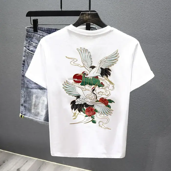 Tendance nationale T-shirt à manches courtes hommes 2025 nouveau