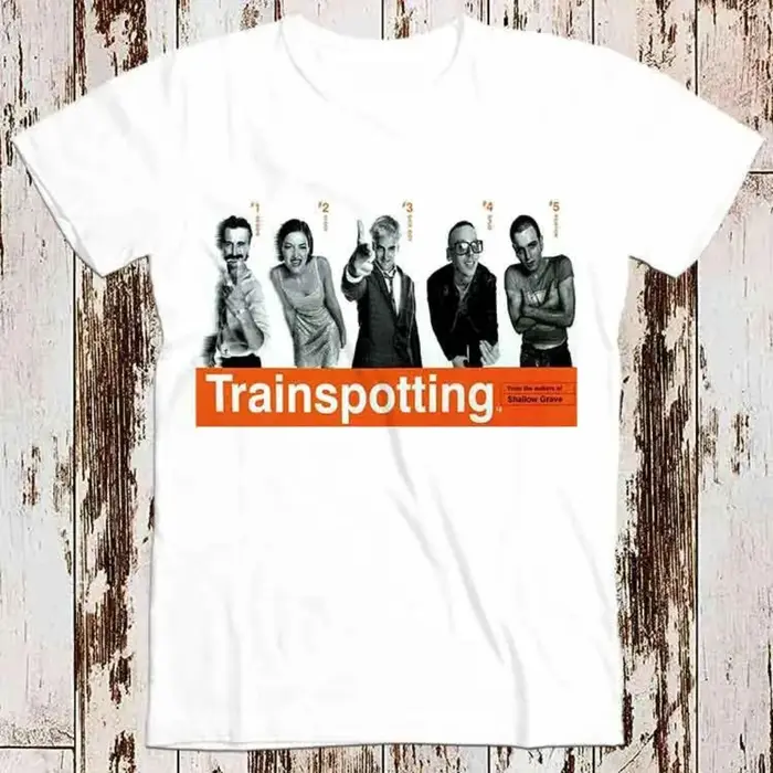T-shirt rétro super cool du film classique des années 90 "Trainspotting", t-shirt surdimensionné en