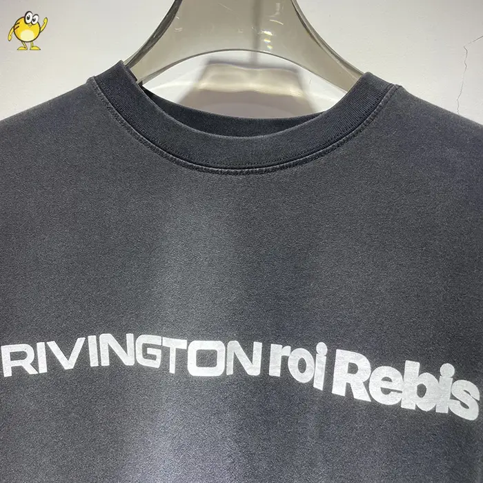 Vintage lavé RRR123 t-shirt hommes femme meilleure qualité ample Hip Hop mode classique tout-match décontracté à manches courtes