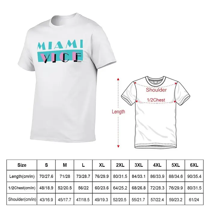 T-shirt Miami Vice à manches courtes avec imprimé classique