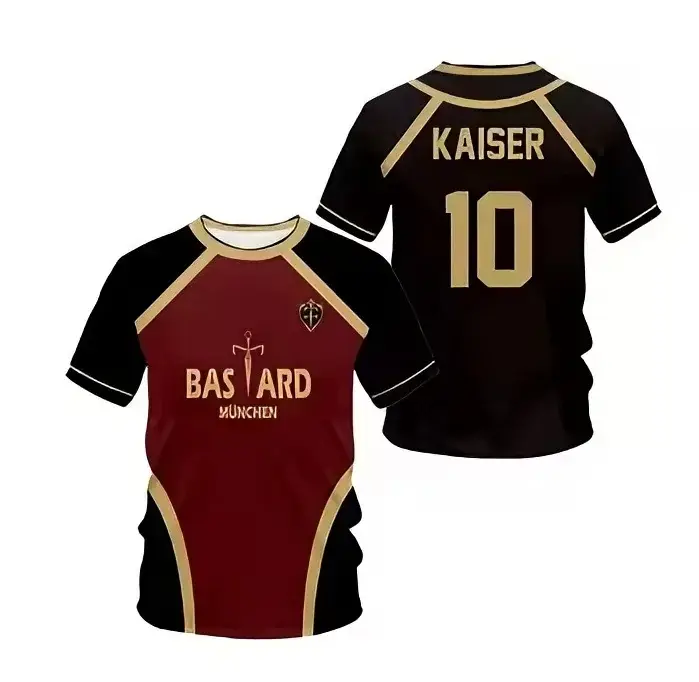 Bastard Munchen Kaiser 10 T-shirt de football imprimé unisexe respirant