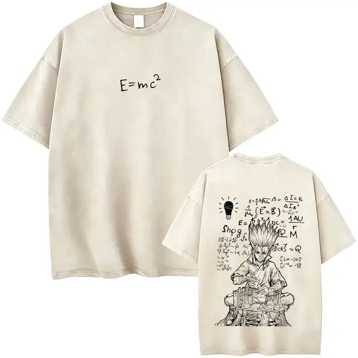 T-shirt Anime Dr. Stone Vintage Lavé Manga Senku Ishigami