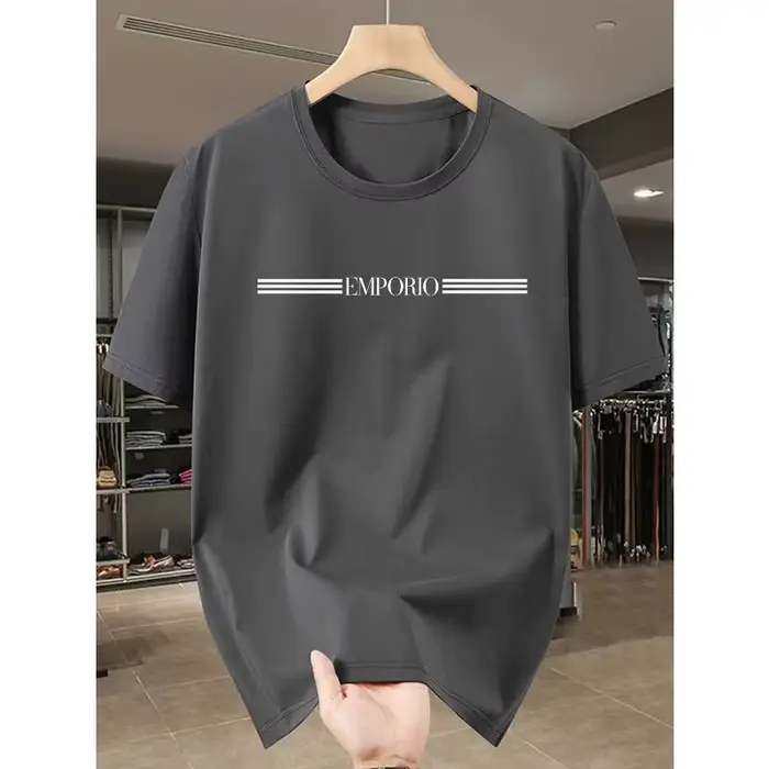 T-shirt à manches courtes et col rond pour hommes