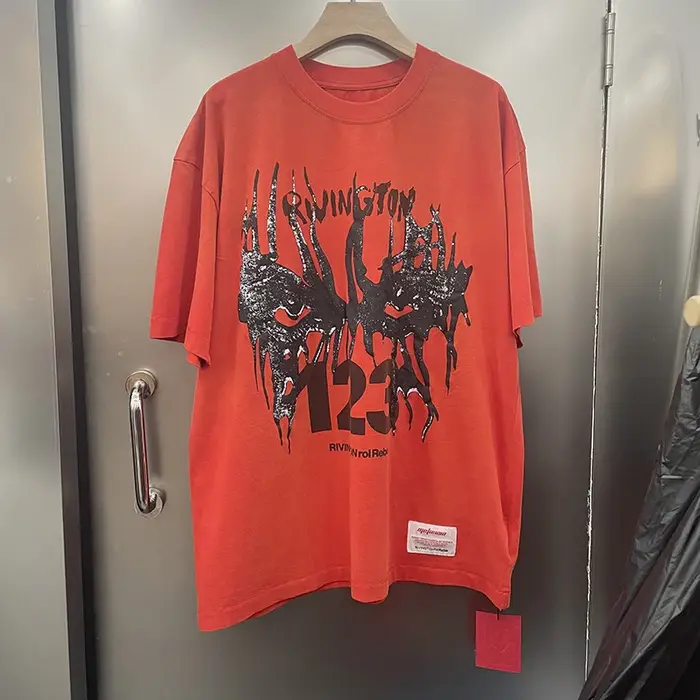 T-shirt RRR-123 imprimé avec un logo de High Street Graphics, en coton de qualité supérieure, surdim