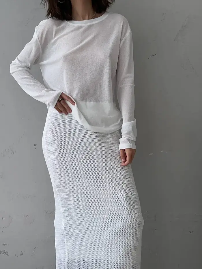 Hirsionsan 2025 basique doux t-shirts femmes été automne manches longues lâche bas