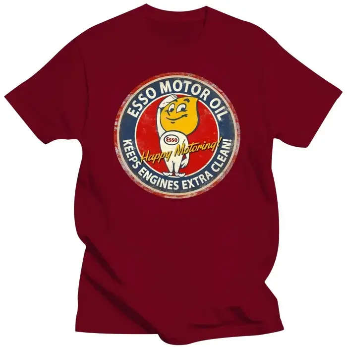 T-shirt logo Esso, rétro, gazole