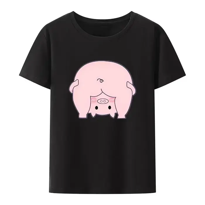 T-shirt en coton graphique de overrose Kawaii pour femmes