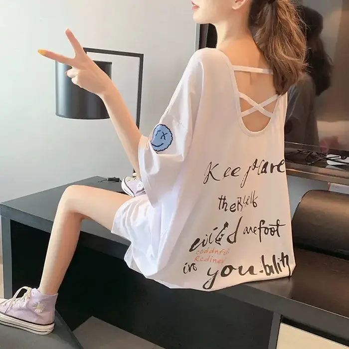 T-shirt Baggy Sexy pour Femme