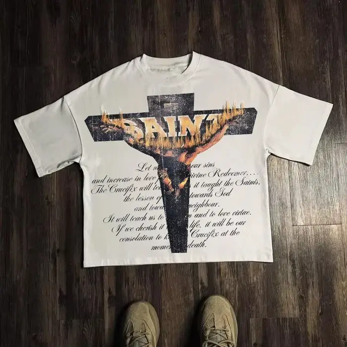 T-shirt graphique hommes femmes haut Vintage Hip Hop Streetwear surdimensionné