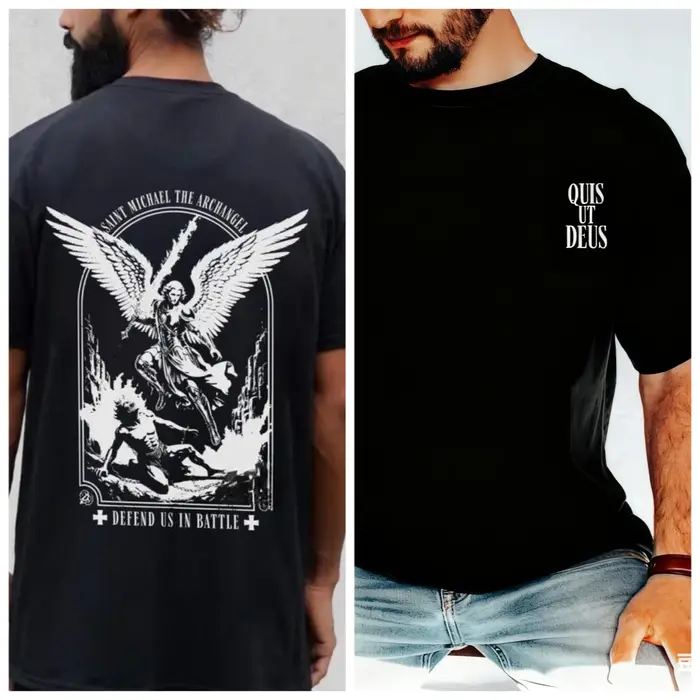 Saint Michael archange chemise archange chrétien Michael hommes chemise chrétienne hommes chrétien c