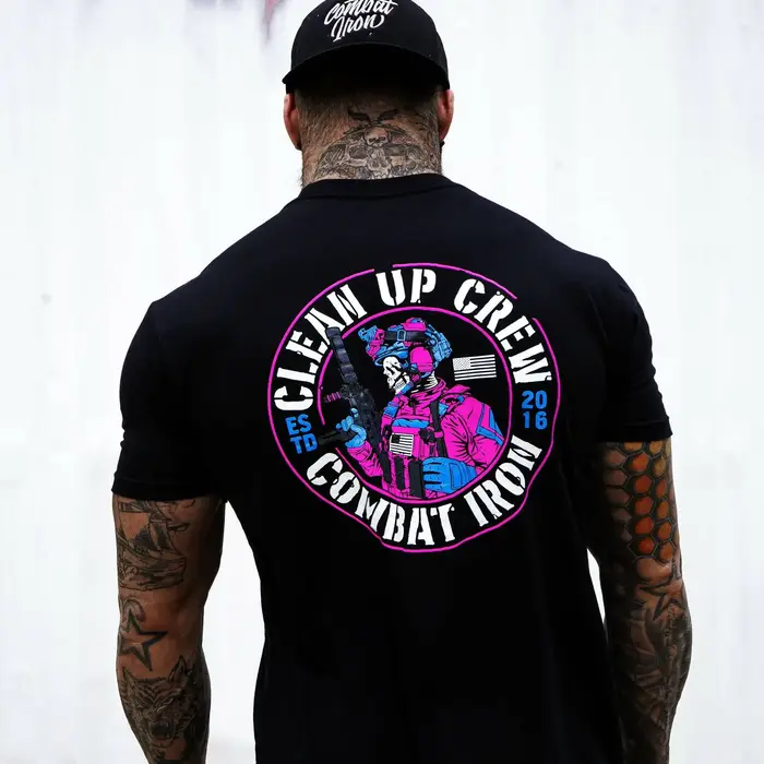 T-shirt pour homme Clean Up Crew Operator Skull
