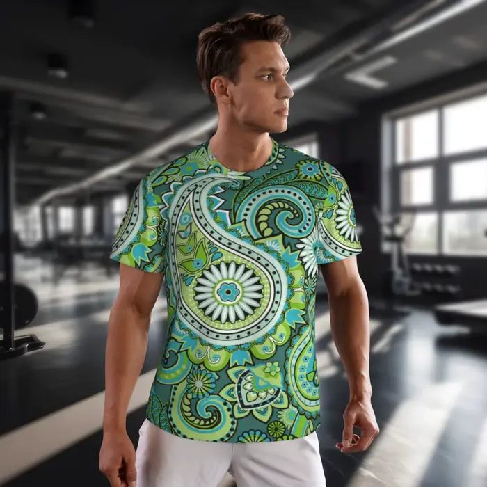 T-Shirt à imprimé cachemire pour homme