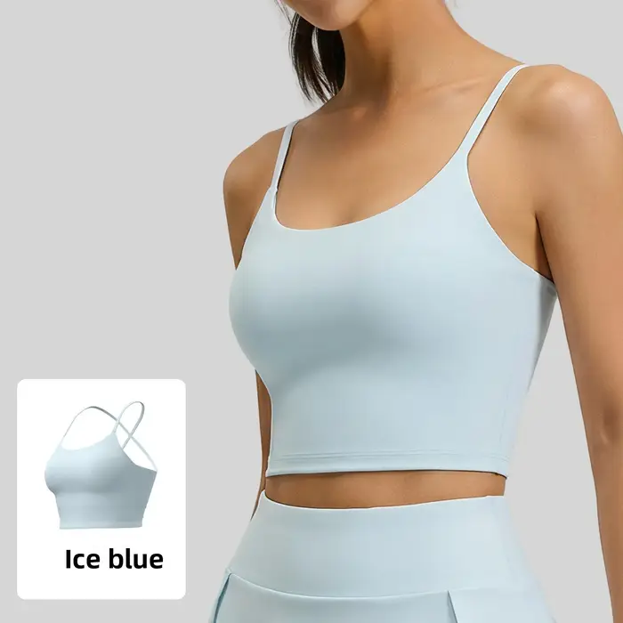 Nouveau débardeur de sport pour femme avec bonnets intégrés