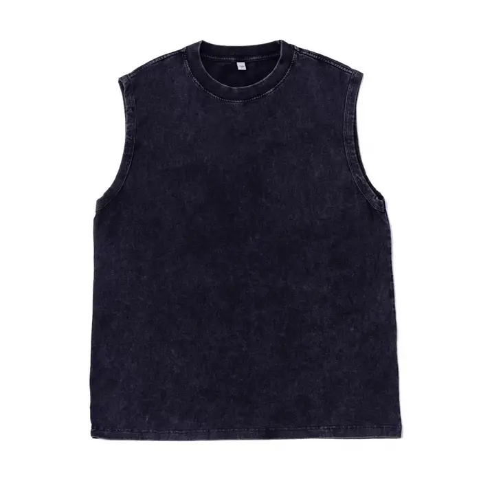 2025 été nouveau coton hommes lavé coton débardeurs Muscle Gym sans manches entraînement t-shirts co