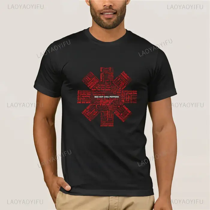 T-shirt RHCP Rock Band Red Hot Chili Peppers en coton incroyable pour homme
