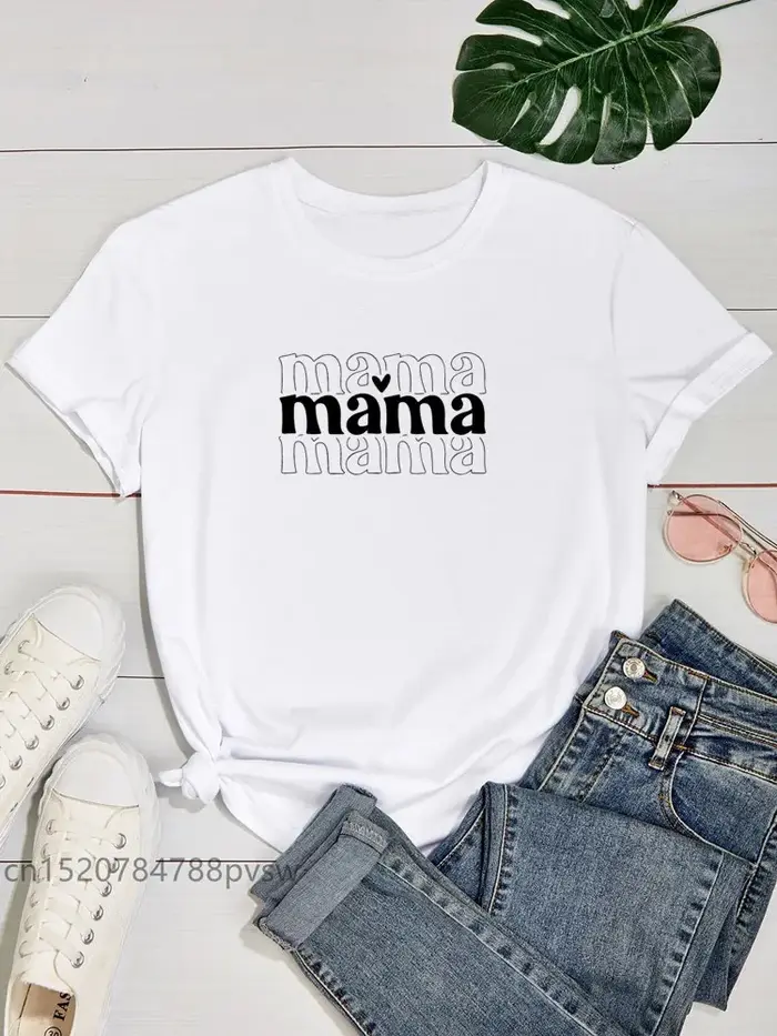 T-shirt assortis pour mère et fille, vêtements pour maman et bébé