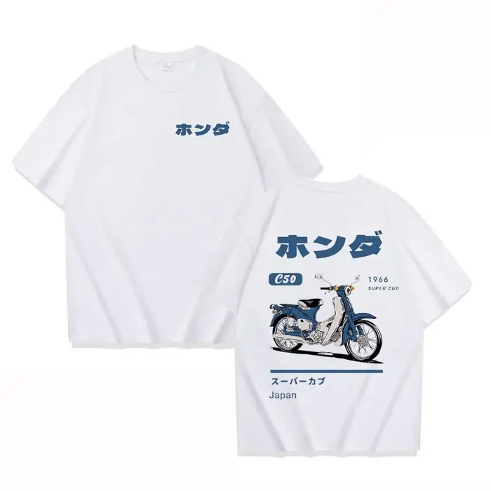 Mode T-Shirt ample rétro été dessin animé voiture impression unisexe à manches courtes col rond Coup