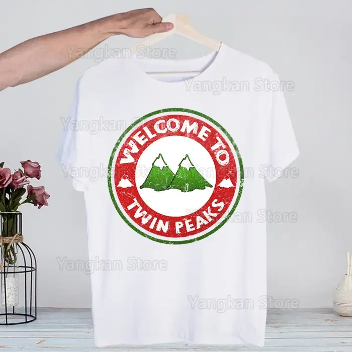 Twin Peaks t-shirt hommes rétro lavé hauts T-shirts Harajuku