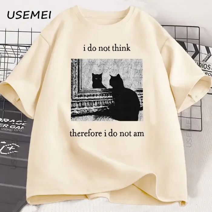 Je ne pense pas là, je ne suis pas T-shirt chat drôle