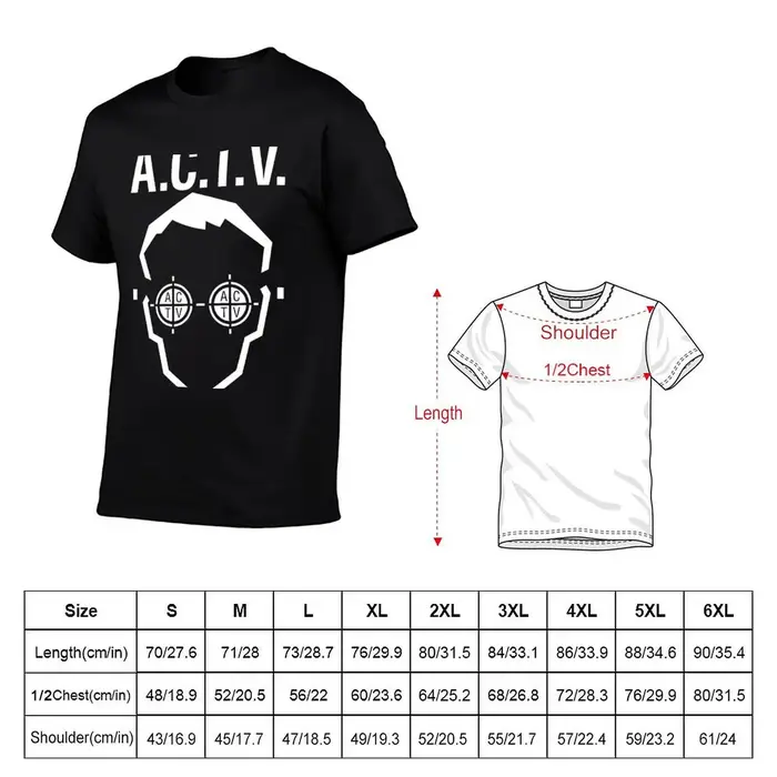 ACTV Valencia 1 T-Shirt coton homme t-shirts mignon hauts luxe