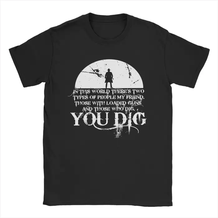 T-Shirt pour hommes The Good The Bad And The Ugly You Dig Crazy, T-shirt en pur coton, col rond, idé