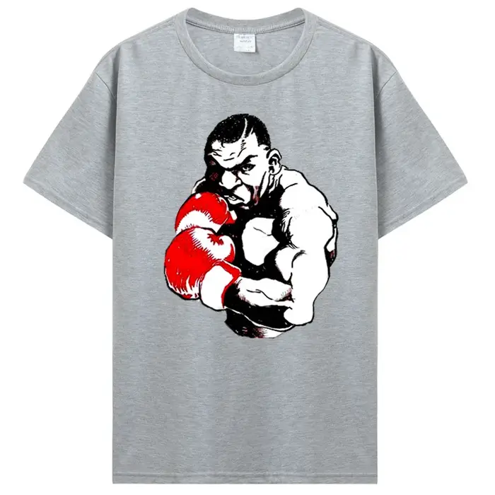 T-shirt de boxe rétro en coton pour hommes