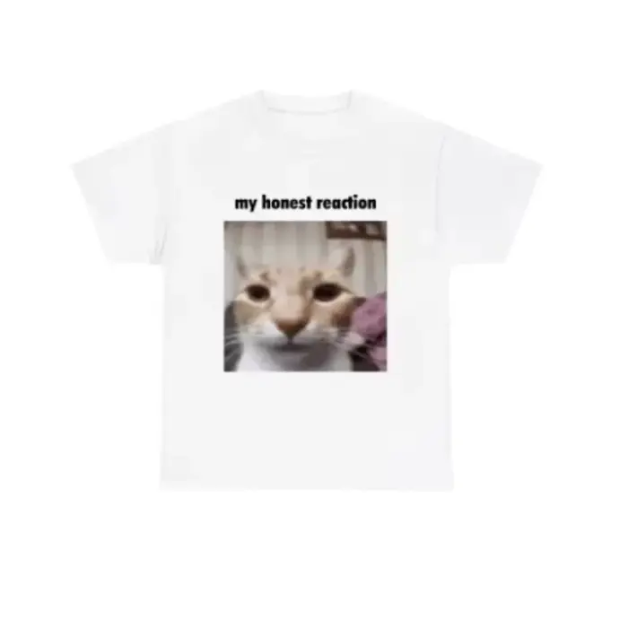 Mon honte réaction T-shirts drôle chat Meme