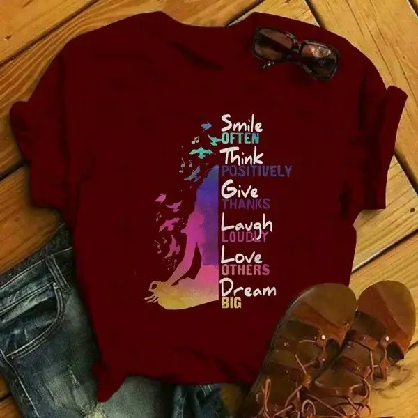 T-shirt en molleton à manches courtes et col rond pour femme