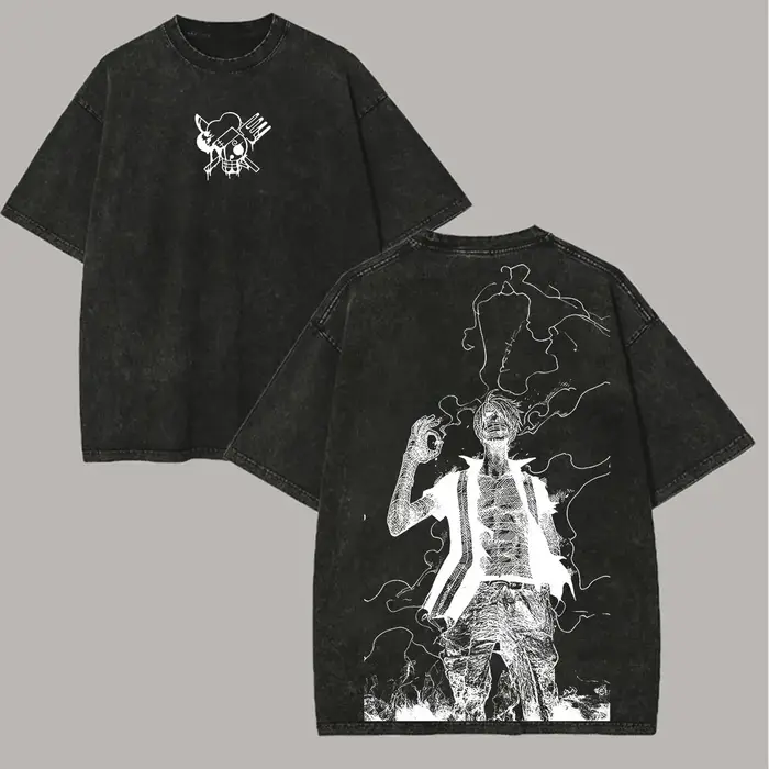 T-shirt graphique unisexe vintage en coton délavé à manches courtes pour homme et femme