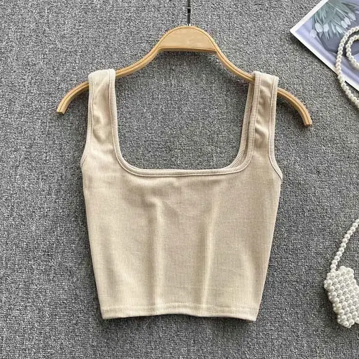 Haut court dos nu pour femme, chemisier à fond, coupe couvertes, solide, précieux, sexy, Y2K