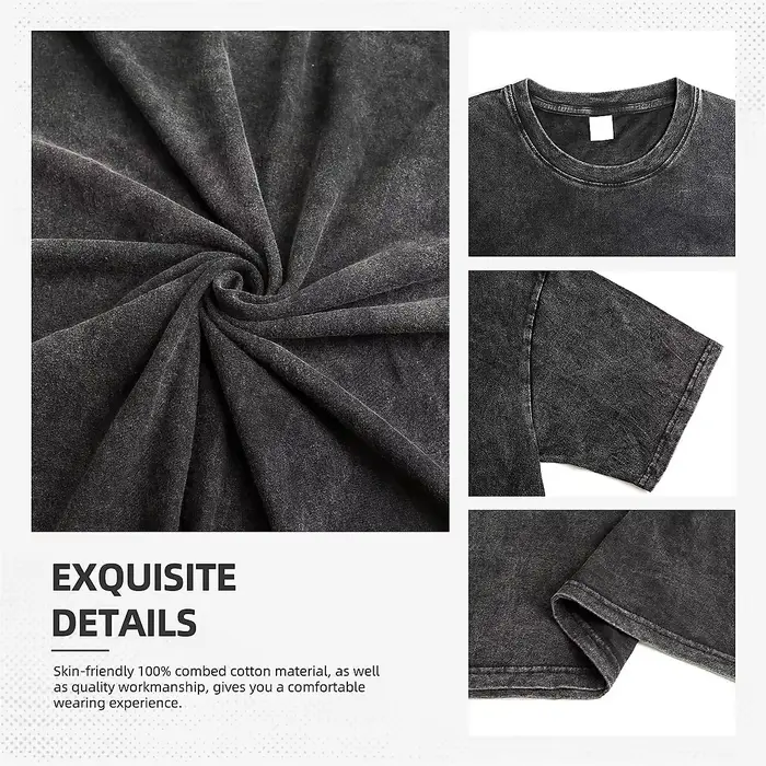 T-Shirt Vintage Délavé pour Homme et Femme